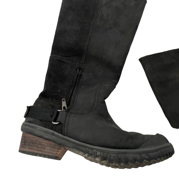 SOREL Black Western Style Leather Slim Boot SZ 6.5 - Picture 10 of 16